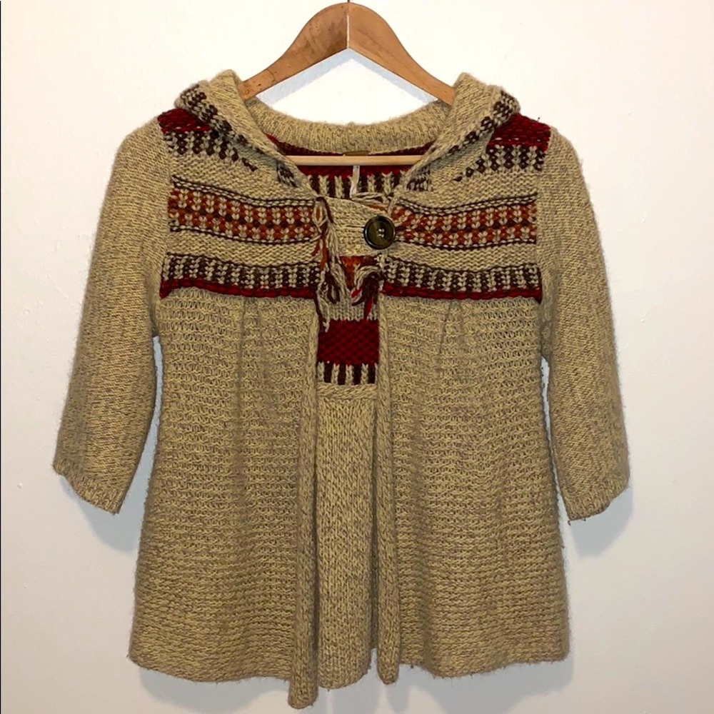 Free People Gretel Swing Knit Hoodie